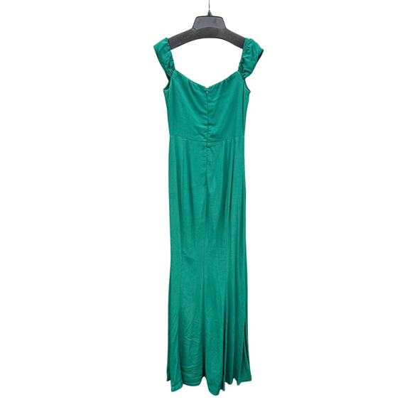 REFORMATION Marilyn Dress Gown Emerald Green 2 XS - Picture 7 of 8